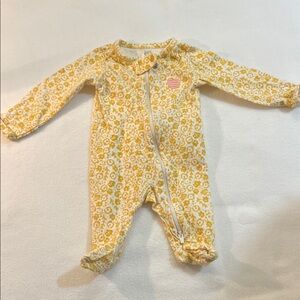Carter's Yellow Floral Footie One Piece